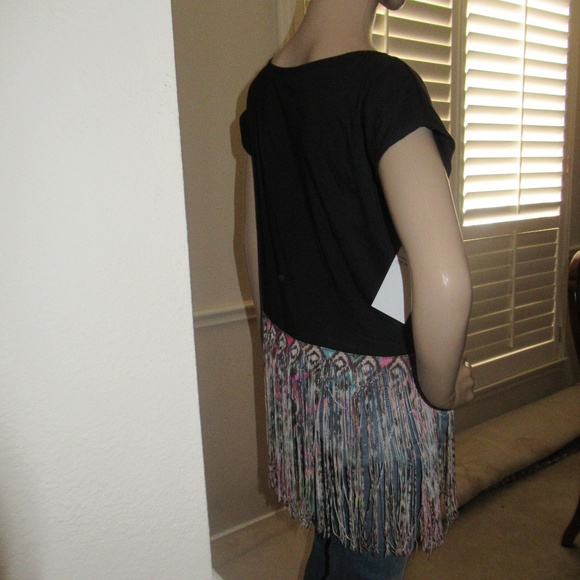 Crop AZTEC Fringe SHIRT - Picture 4 of 5
